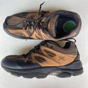 Aetrex V751 Mens Brown Leather Trail Hikers Shoes Size 11 X-Wide